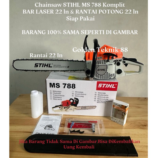 Senso Stihl MS788 Bar Laser Baja 22" Inchi Chainsaw Stihl MS788