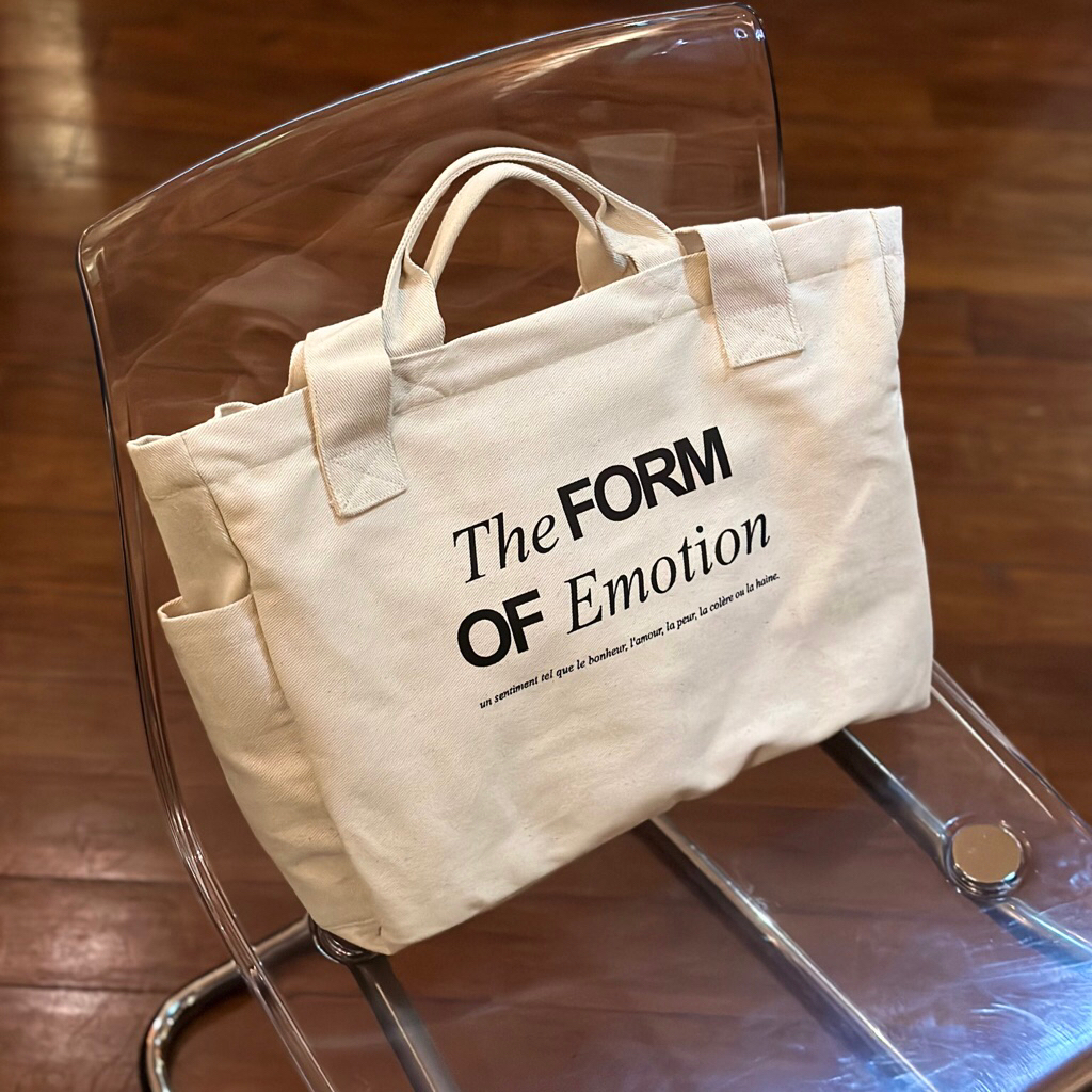 KAMENSENS - TFOE TOTEBAG BROKEN WHITE - Totebag Unisex / Totebag Wanita / Totebag Pria / Tas kerja /