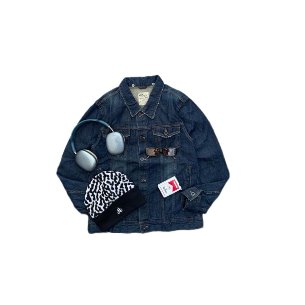 Jacket Trucker Denim Size X-large Natural Story Indigo Type III