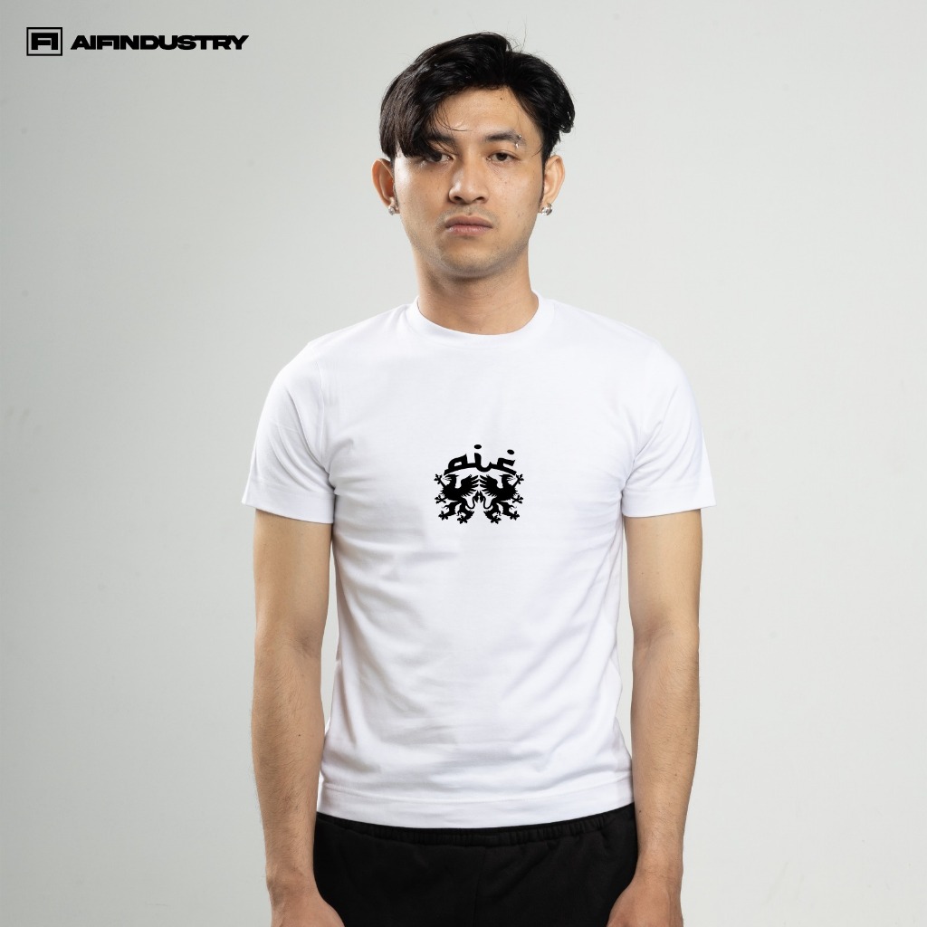 AIFindustry - White Fitted Tee ''PHOENIX" Regular Fitted Tee