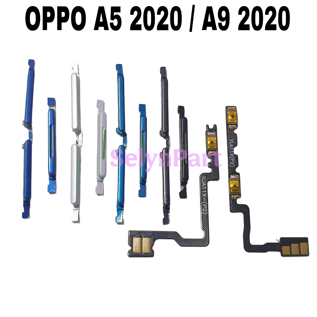 TOMBOL LUAR ON OFF VOLUME + FLEXIBLE DALAM ON OFF VOLUME HP OPPO A5 2020 / A9 2020