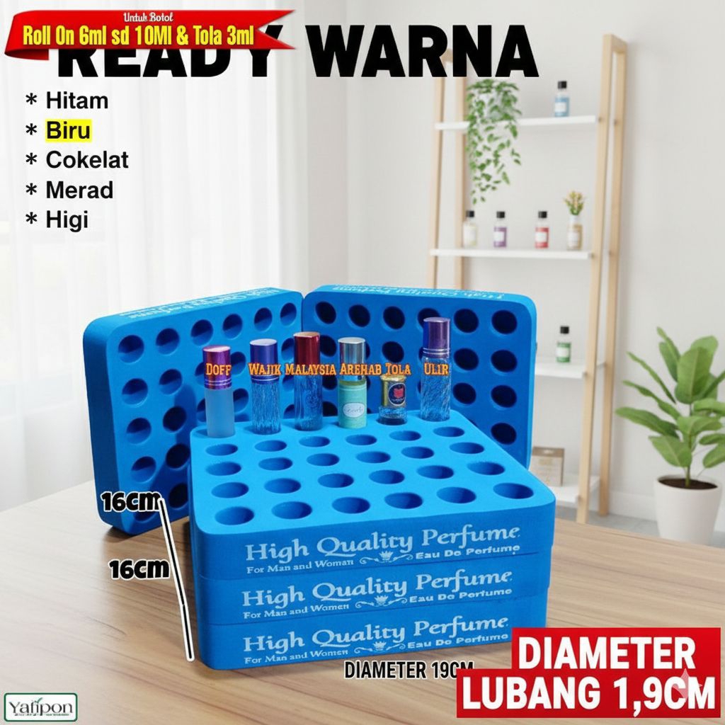 Display Tatakan Parfum Roll on 30 Lubang