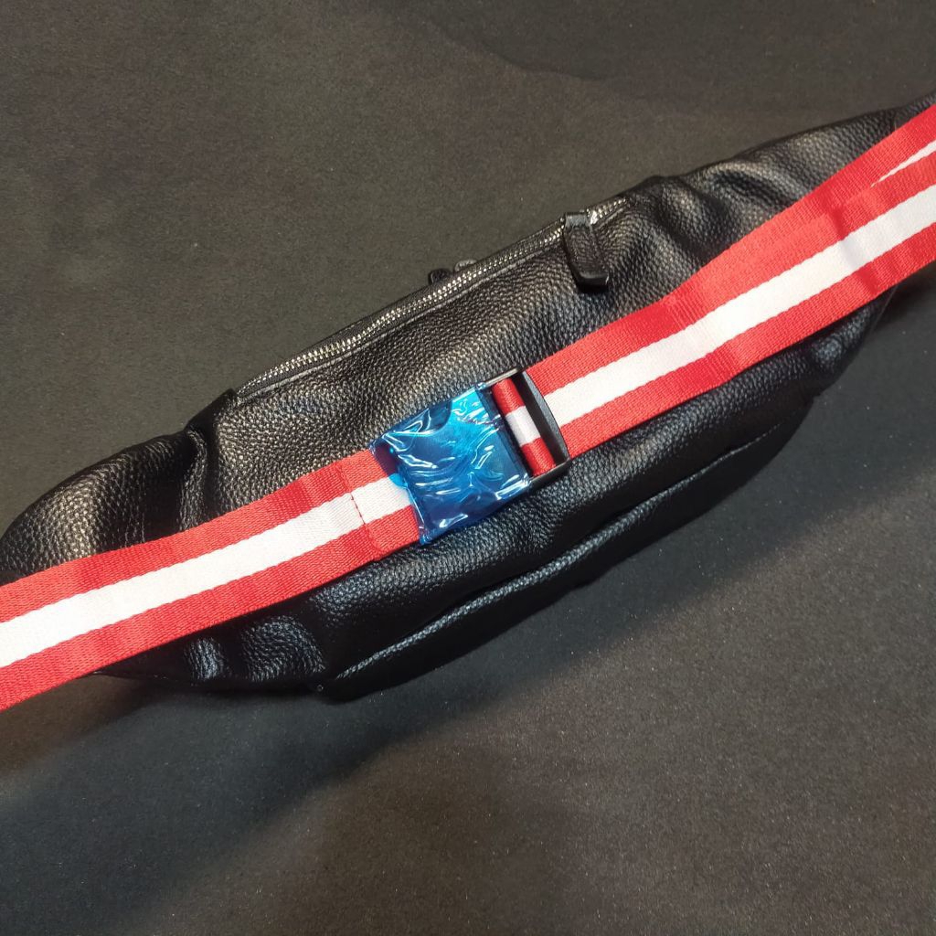 Waistbag bumbag pria original kulit sapi bendera