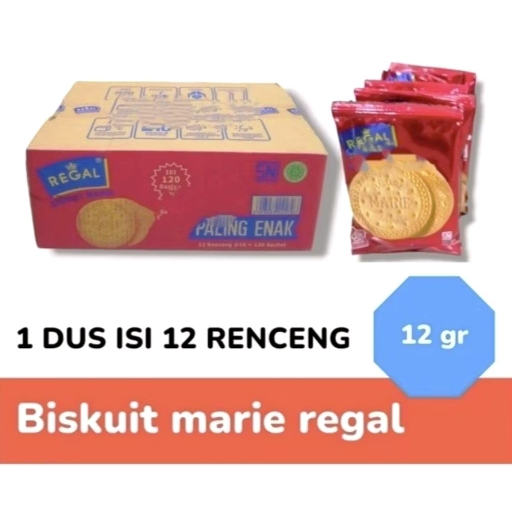 [1 karton isi 120 sachet] Regal marie biskuit susu