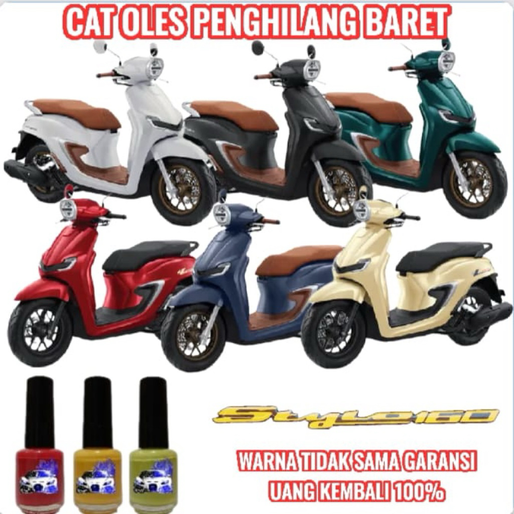 CAT OLES PENGHILANG BARET MOTOR HONDA STYLO 160 2024 2025 2026 NEW GLAM RED,ROYAL MATTE BLUE,GLAM BE