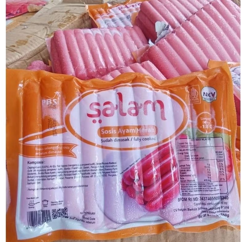 salam sosis merah 750gram / sosis salam merah