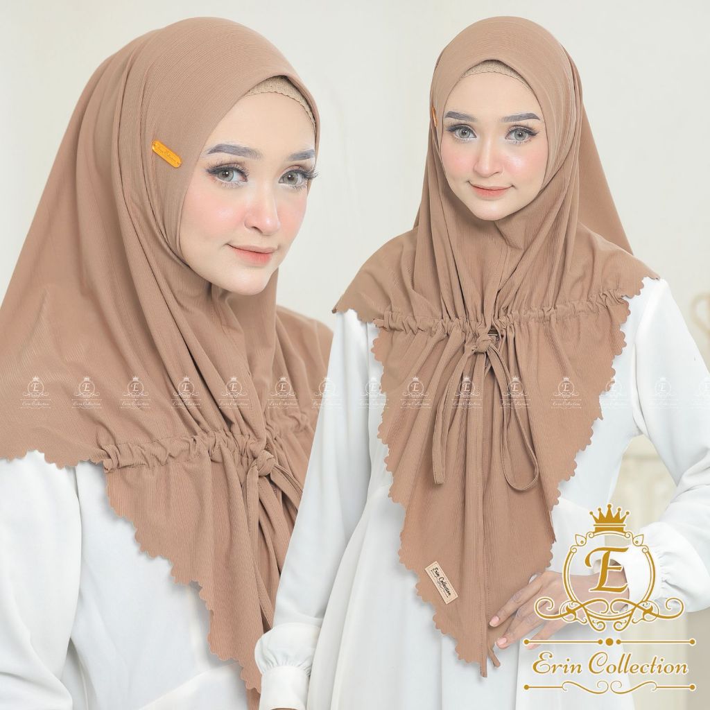 Erin Collection Hijab Instan Kerut Cantik Bahan Ornela Valerin Kupu Kupu