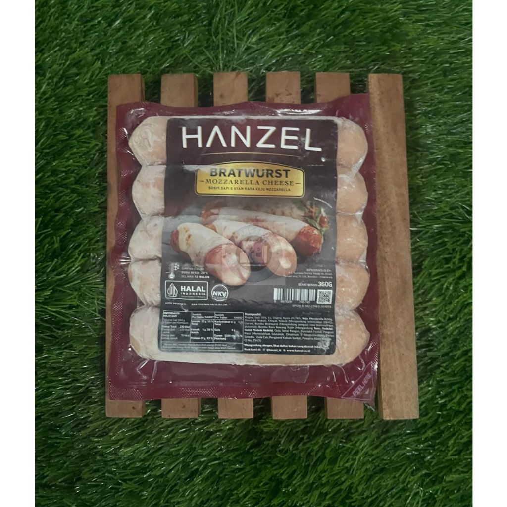 Hanzel Sosis Bratwurst Keju Mozarella Cheese 360Gr