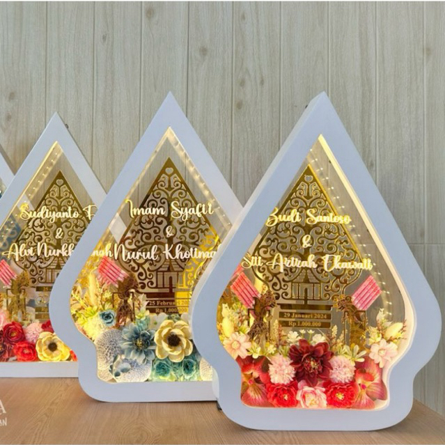 MAHAR GUNUNGAN WAYANG RAMA SHINTA / MAHAR FRAME GUNUNGAN / GUNUNGAN ESTETIK / FRAME PUTIH