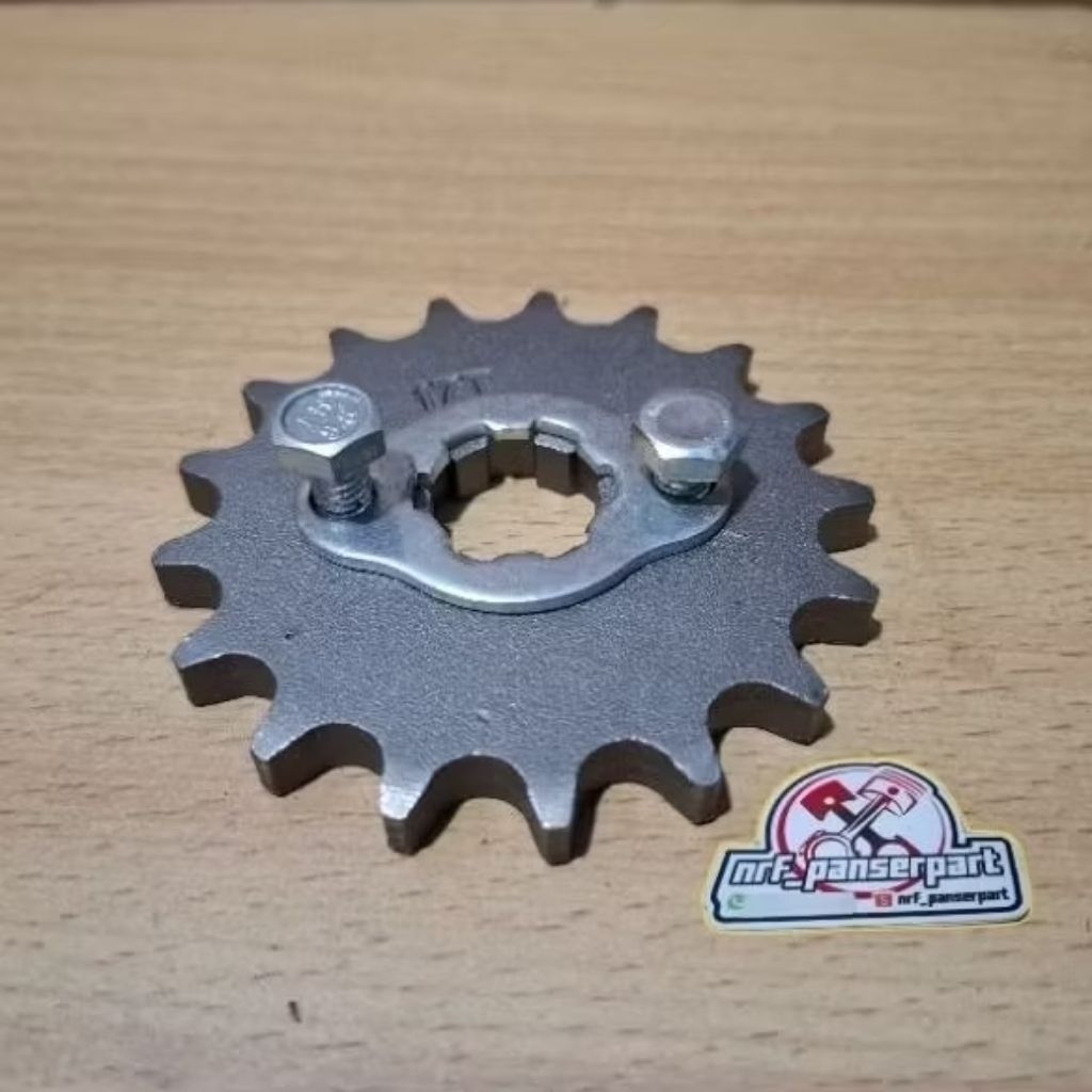 GEAR 17 T/GIR DEPAN+KLEMAN 17T HONDA GL PRO NEOTECH MEGAPRO LAMA/PRIMUS VERZA CB 150 R TAJIMA