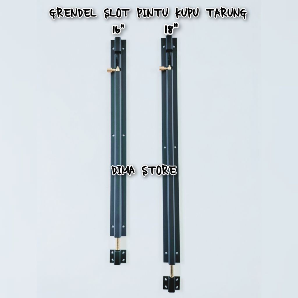 Slot Pintu Rumah 2 Pintu Hitam Dop Grendel Kupu Tarung Kunci AlumuniumMinimalis Kuat Dan Awet