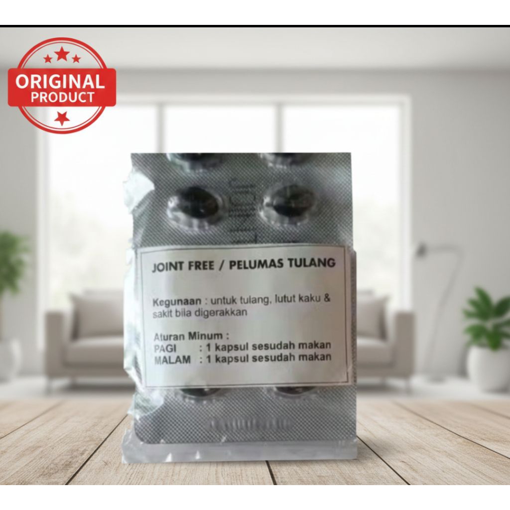JOINT FREE OBAT VITAMIN SUPLEMEN TULANG DAN SENDI ISI 10 KAPSUL