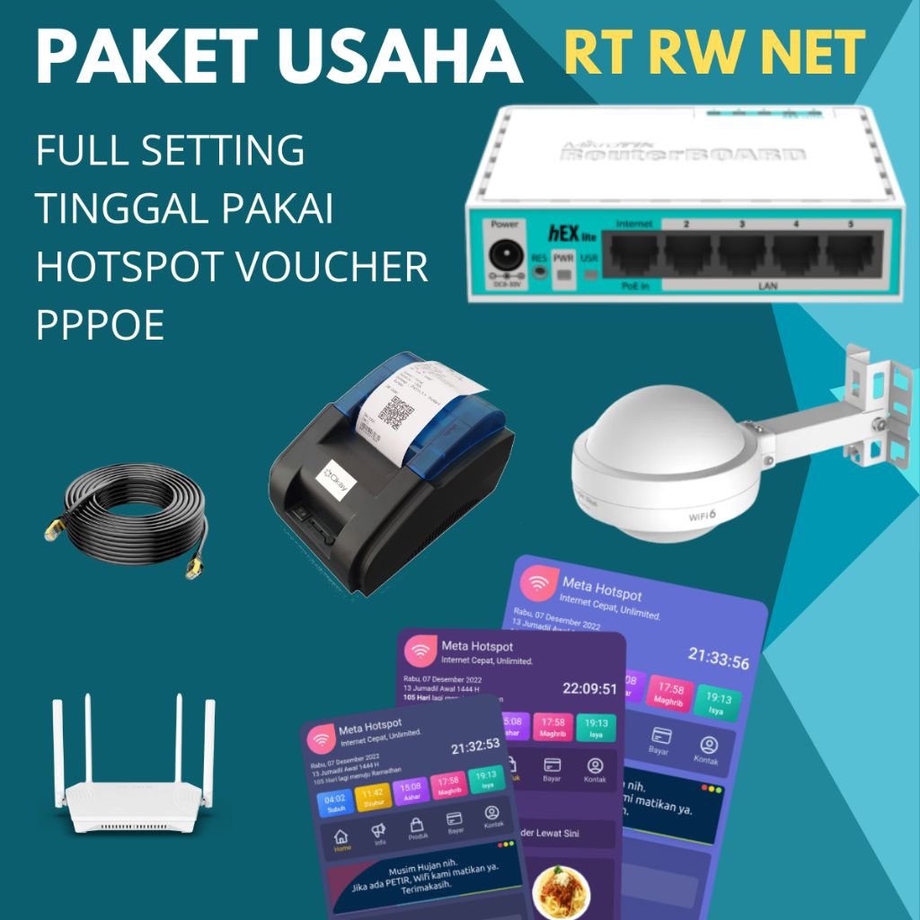PAKET HOTSPOT VOUCHER WIFI SERVER INTERNET STARLINK