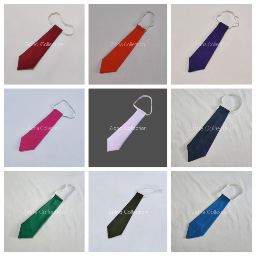 Dasi Warna Hijau Navy Biru Benhur Merah Maron Putih Oranye Ungu Pink Hijau Lumut Seragam Sekolah PG 