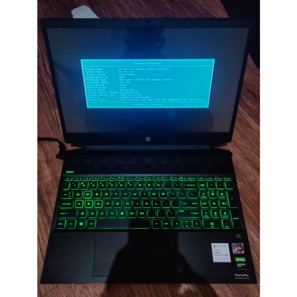 LAPTOP GAMING DESAIN HP PAVILION 15-EC2047AX