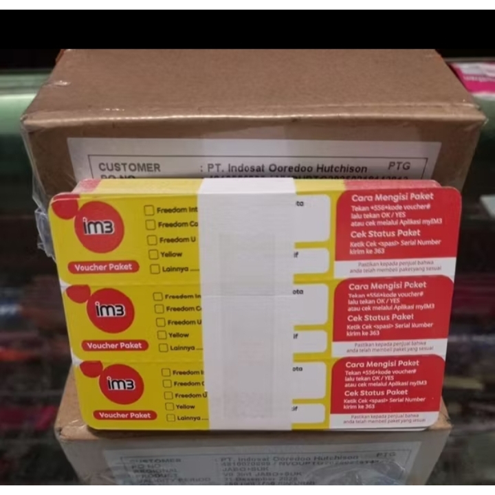 VOUCER KOSONG INDOSAT 150SN BERLAKU AREA SUMATRA / VOUCHER KOSONG INDOSAT