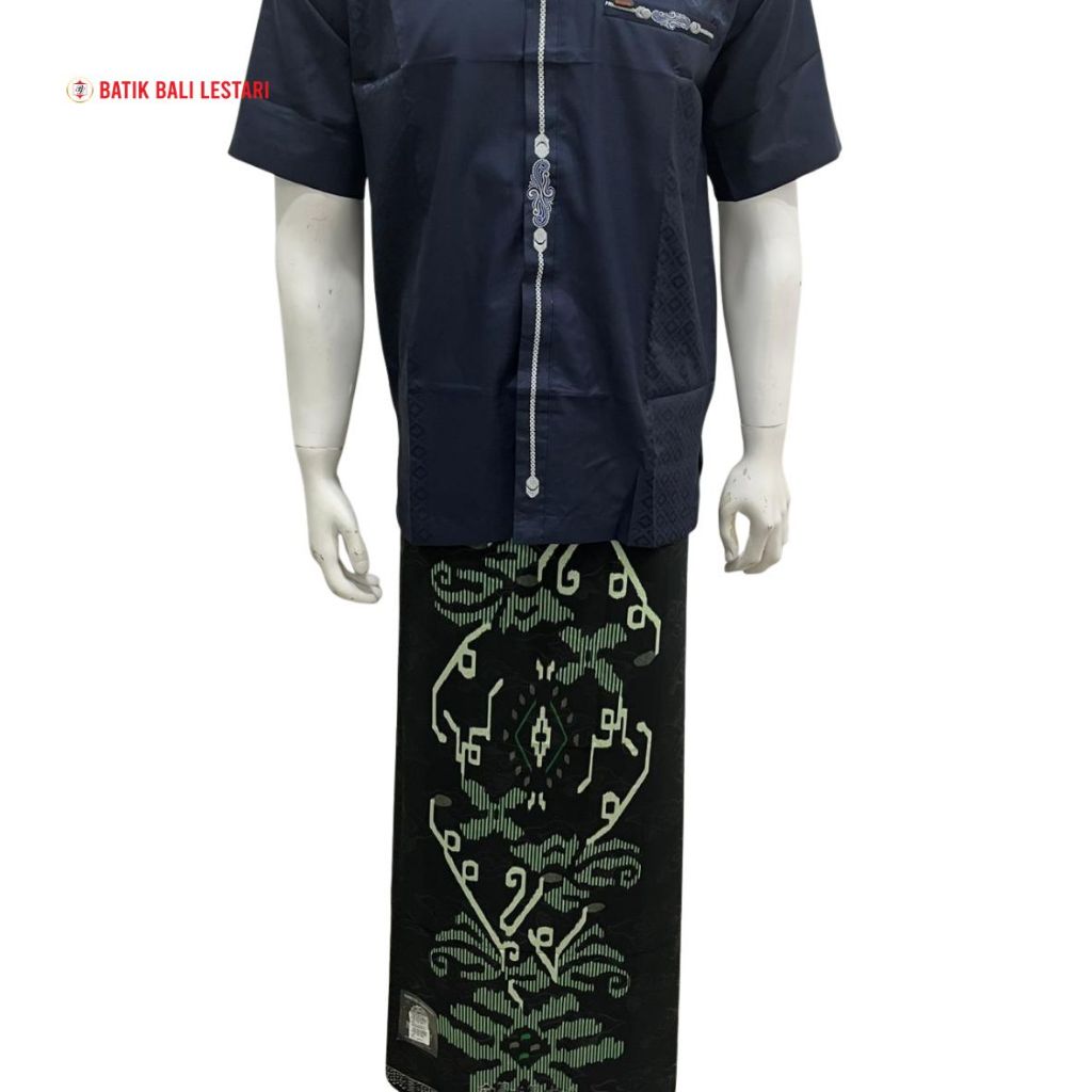 Batik Bali Lestari Sarung Samarinda Harum Cendana Dasar Hitam (SR0409)