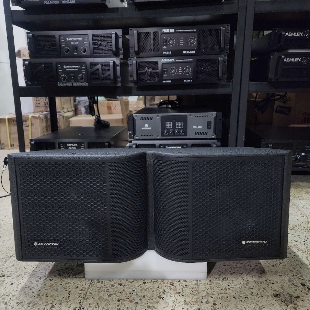 Speaker LineArray Line Array Zetapro Macau 210 Original 2 x 10 Inch Neodymium With Driver 3 Inch Neo
