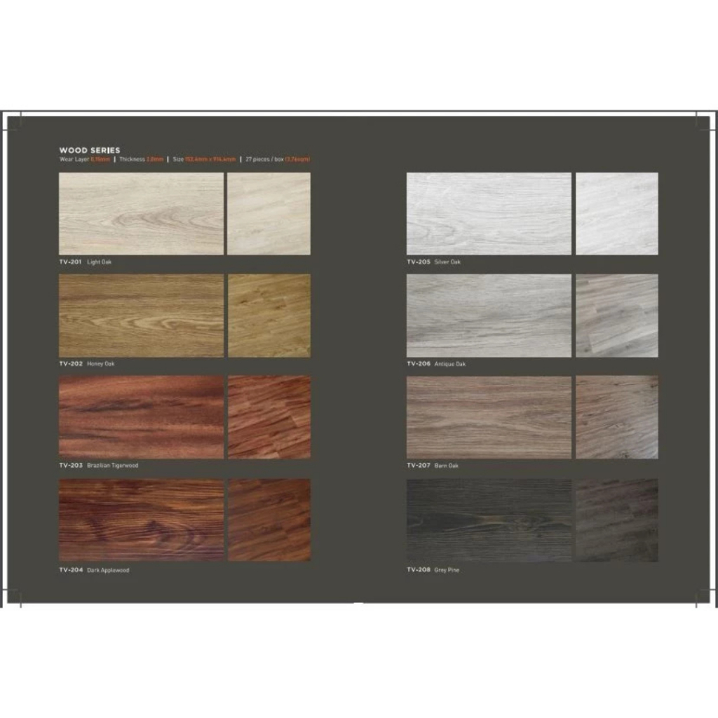 Lantai Vinyl Taco/lantai 2mm/Lantai vinyl