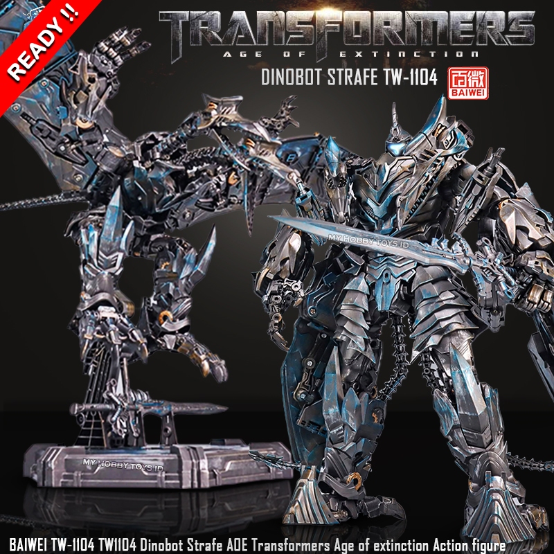 Action Figure Transs fomers Robot Strafe Pteranodon Burung Dinosaurus Dinobot Grimlock T-Rex