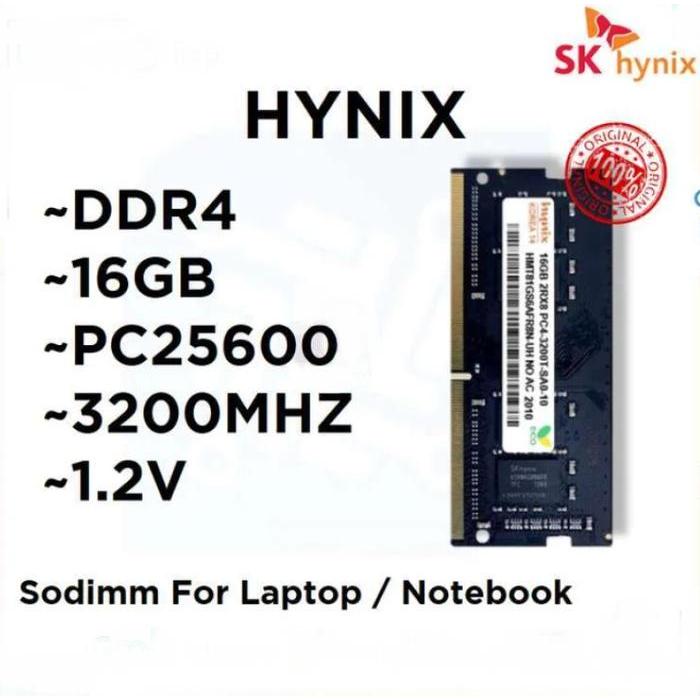 RAM LAPTOP HYNIX DDR4 16GB 3200mhz | SODIMM MEMORY LAPTOP BEKAS (3 MINGGUAN)