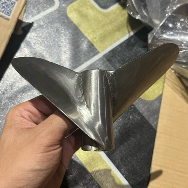 KIPAS PERAHU KETINTING MESIN 5-7 PK,MODEL BALAPAN THAILAND,BAHAN STAINLESS,AS 3/4 IN,LUBANG AS BISA 