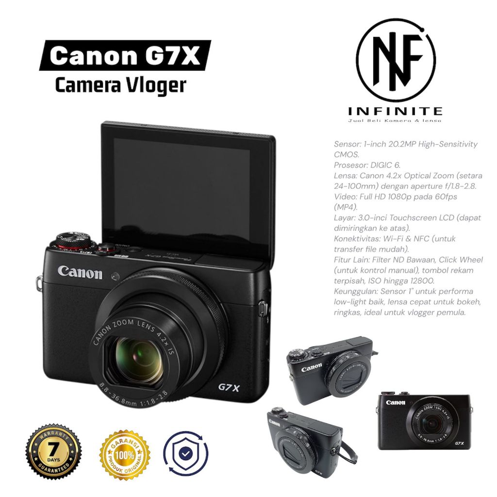 CANON PowerShot G7X Mark I Bukan Mark II / MArk III - Normall GARANSI TOKO