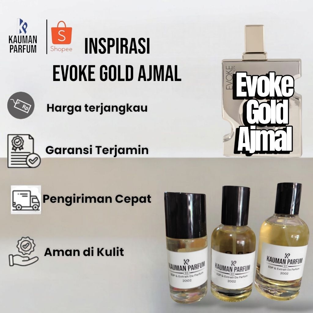 Kauman Parfum Refill Inspired Evoke Gold For Him Ajmal Aroma Woody Aromatic Parfum Pria Parfume Wani