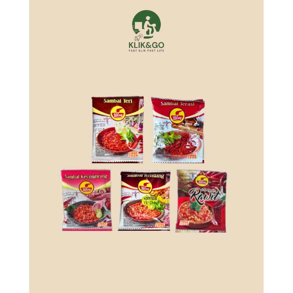 Sambel Uleg Finna Terasi Sachet - Sambel Uleg Finna TerI Sachet - Sambel Uleg Finna Rendang Sachet -