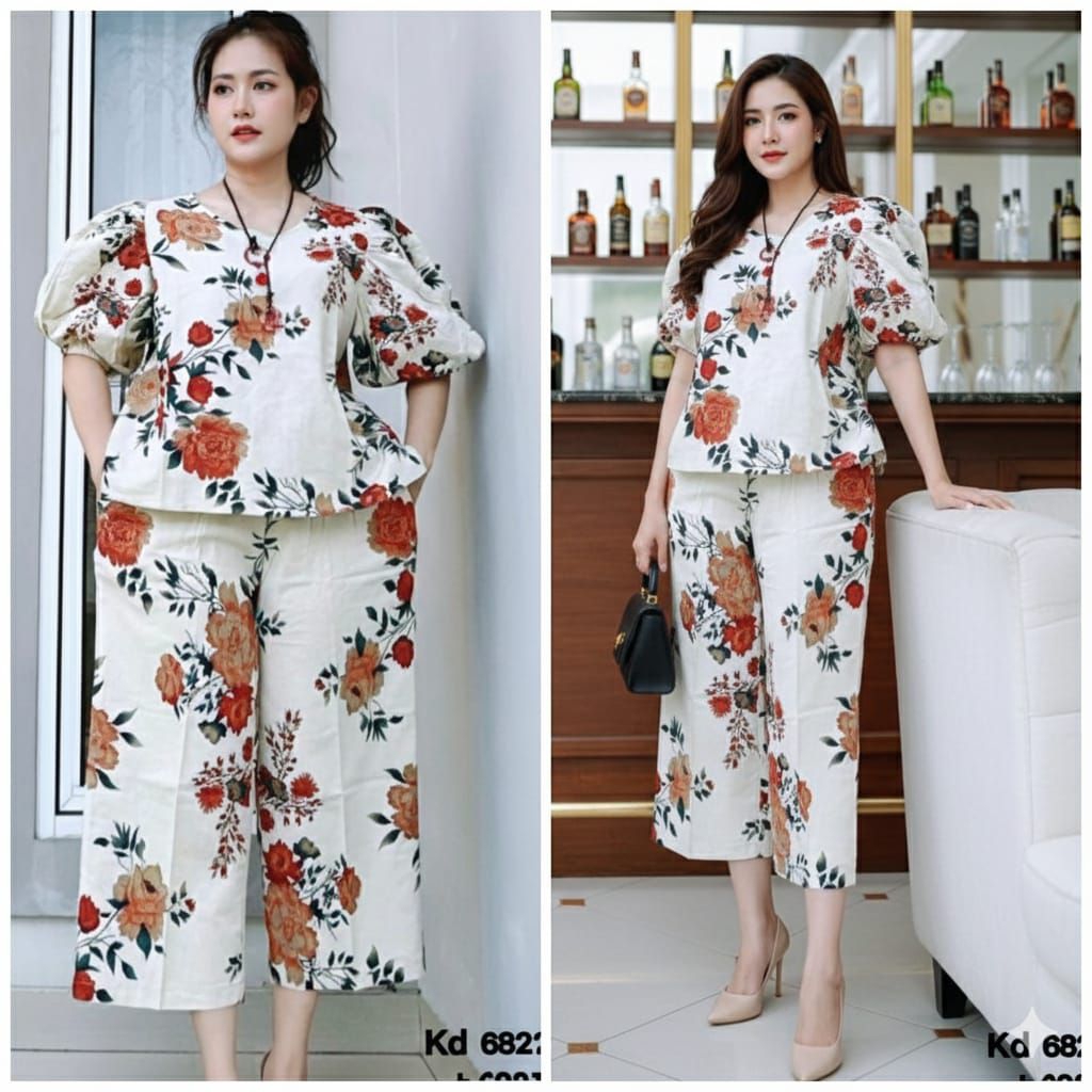 Stelan celana katun linen premium