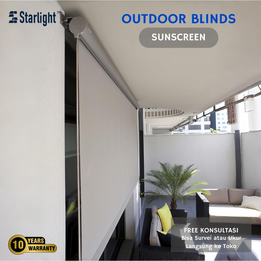 Outdoor Blind Sunscreen Starlight - Tirai Outdoor Tahan Angin Tahan Air