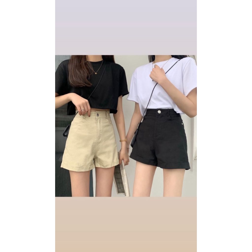 Eraclo hot pants jeans wanita gaya korea