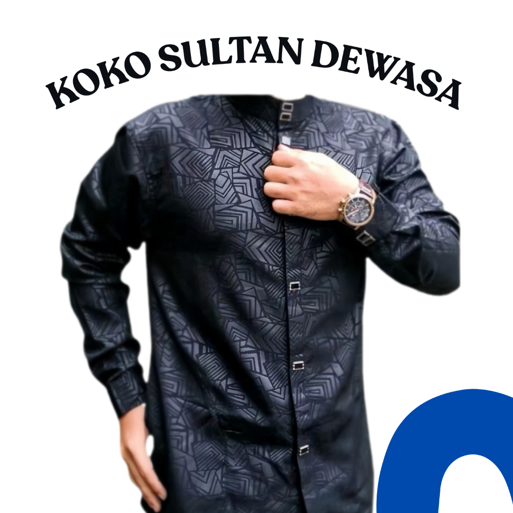 Kemeja Koko Sultan Embos Pria Motif Embos Dewasa