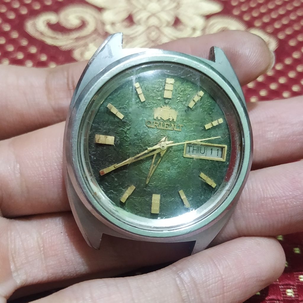 men's watches jam tangan pria orient green dial
