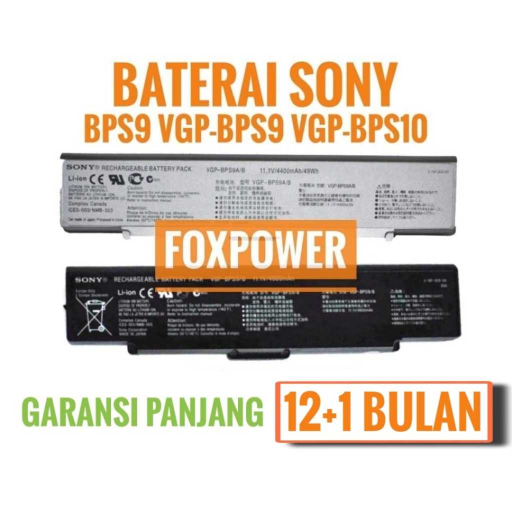ORIGINAL Baterai Sony Vaio VGP-BPL9 VGP-BPS9/S BPS9A VGP-BPS9