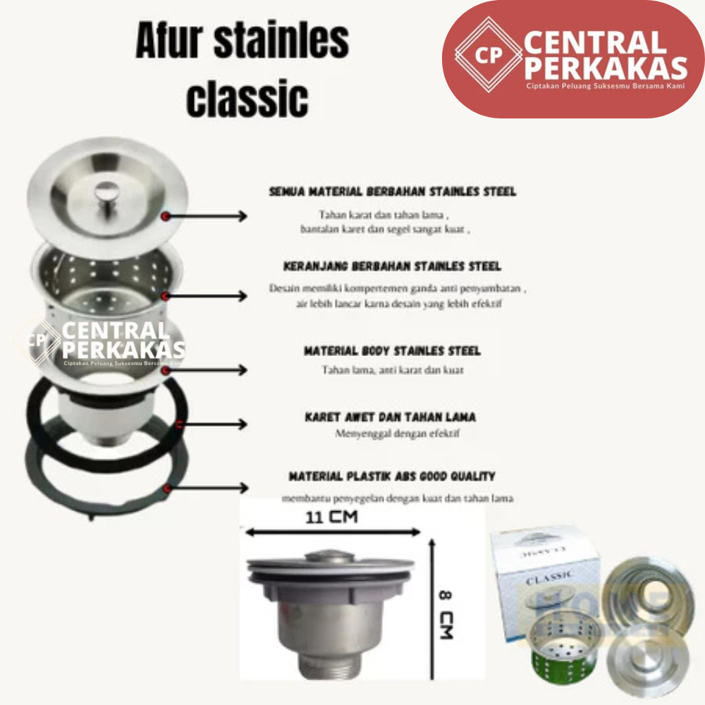 Afur bak cuci piring stainless Alphard / Afur saringan afur bcp stainless saringan bak cuci piring /