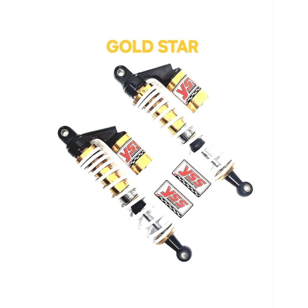 SHOCK BELAKANG  COPY YSS PUTIH TABUNG UKURAN  340MM BUAT MOTOR SUPRA X /SUPRA FIT NEW /REVO / REVO F