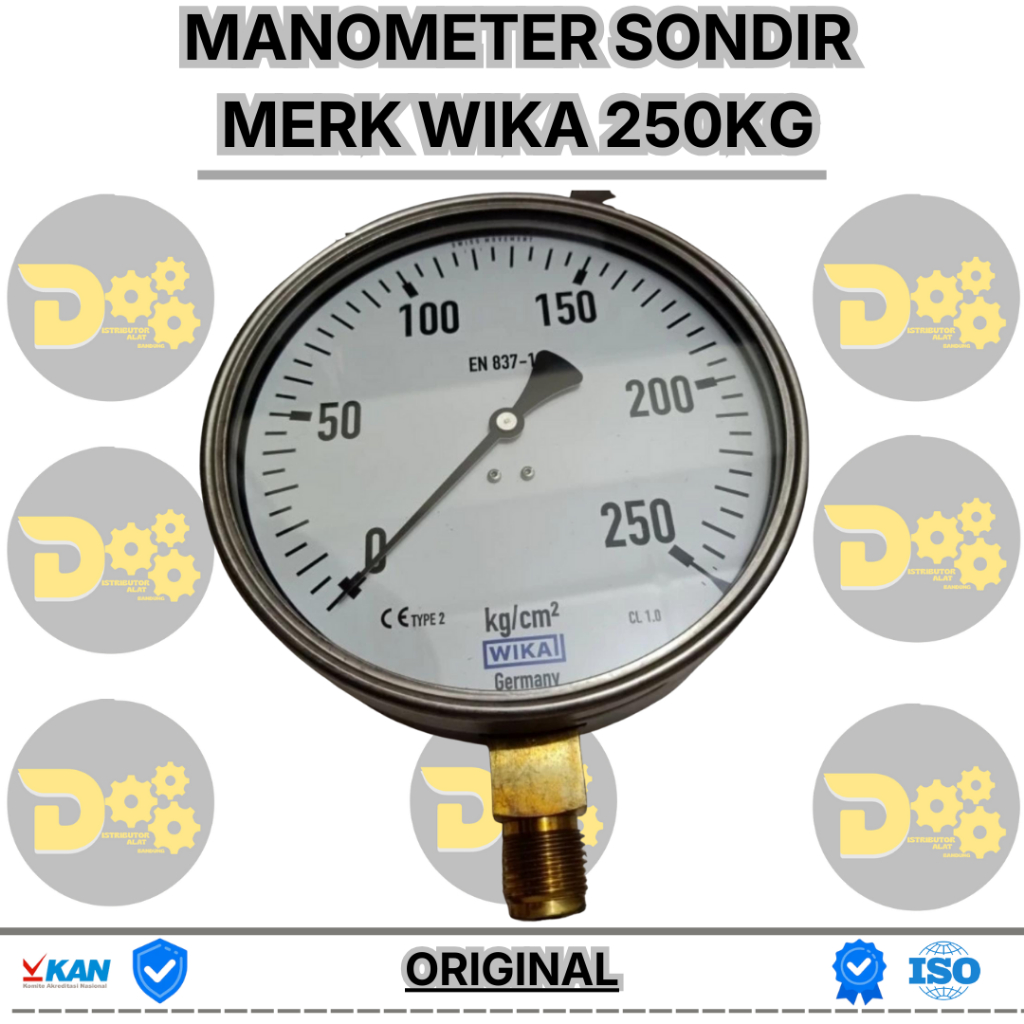 Manometer Sondir 250 Kg merk wika - Manometer sondir 6inch 250kg - Manometer sondir 250 wika - Manom