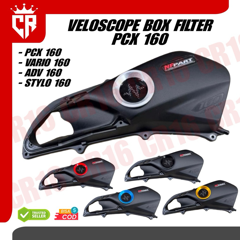 PROMO VELOSCOP TUTUP COVER FILTER PCX 160 VARIO 160 STYLO ADV 160 2022 Oxygen Booster Cover Filter P