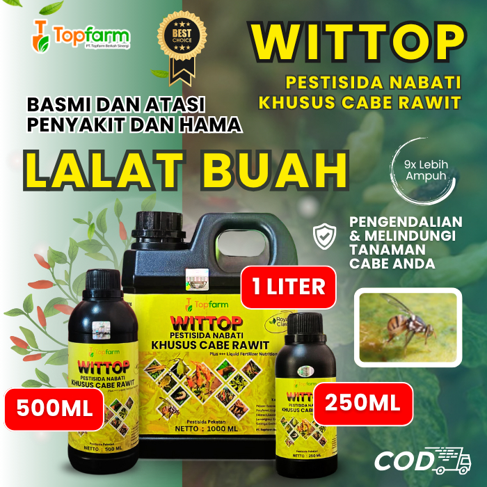 Obat Cabe Topfarm / Obat Lalat Buah Cabe Rawit / Obat Lalat Buah Cabe Paling Ampuh Alami / Obat Lala