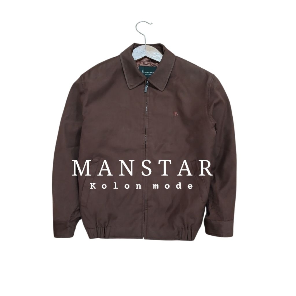 Jaket casual keren MANSTAR bahan katun kanvas bekas pakai