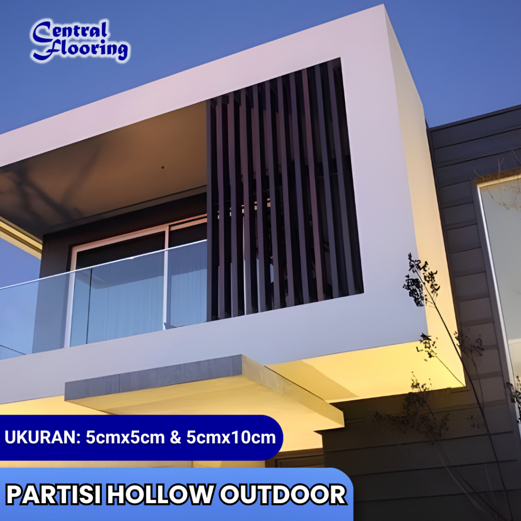 Hollow WPC Outdoor | WPC Hollow Kotak Outdoor | WPC Kisi Penyekat Kotak Outdoor