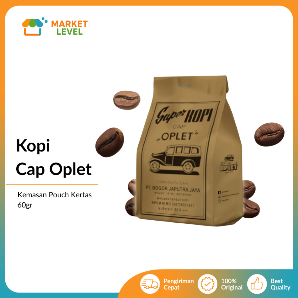 Kopi Oplet - Kopi Bubuk Oplet Bungkus Kertas Kemasan Pouch 60gr
