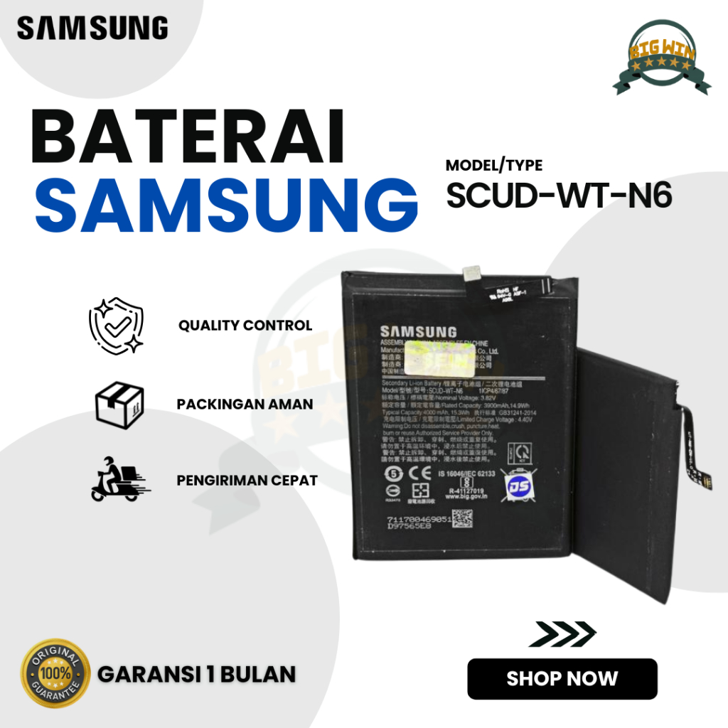 BATERAI BATTERY SAMSUNG A10S / A107 / A20S / A21 / SCUD-WT-N6 DOUBLE [IC POWER] ORIGINAL