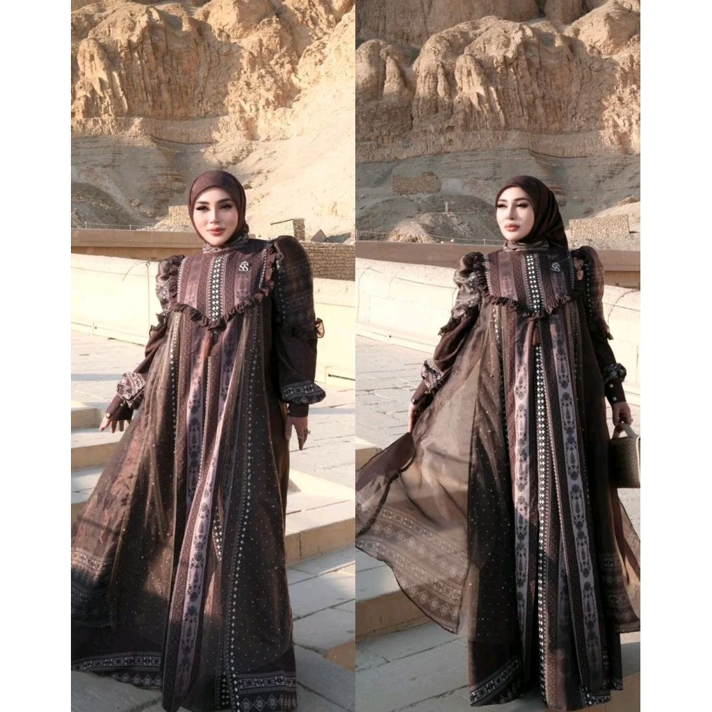 Shellasaukia Official Original Sarimbit Shellasaukia Terbaru Di Jamin Original 100% Set Hijab Shella