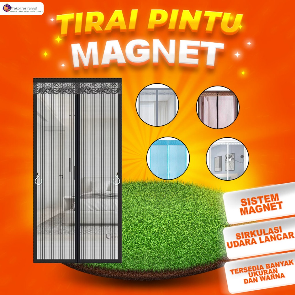 Tirai Pintu Model Magnet Anti Nyamuk Ukuran Besar