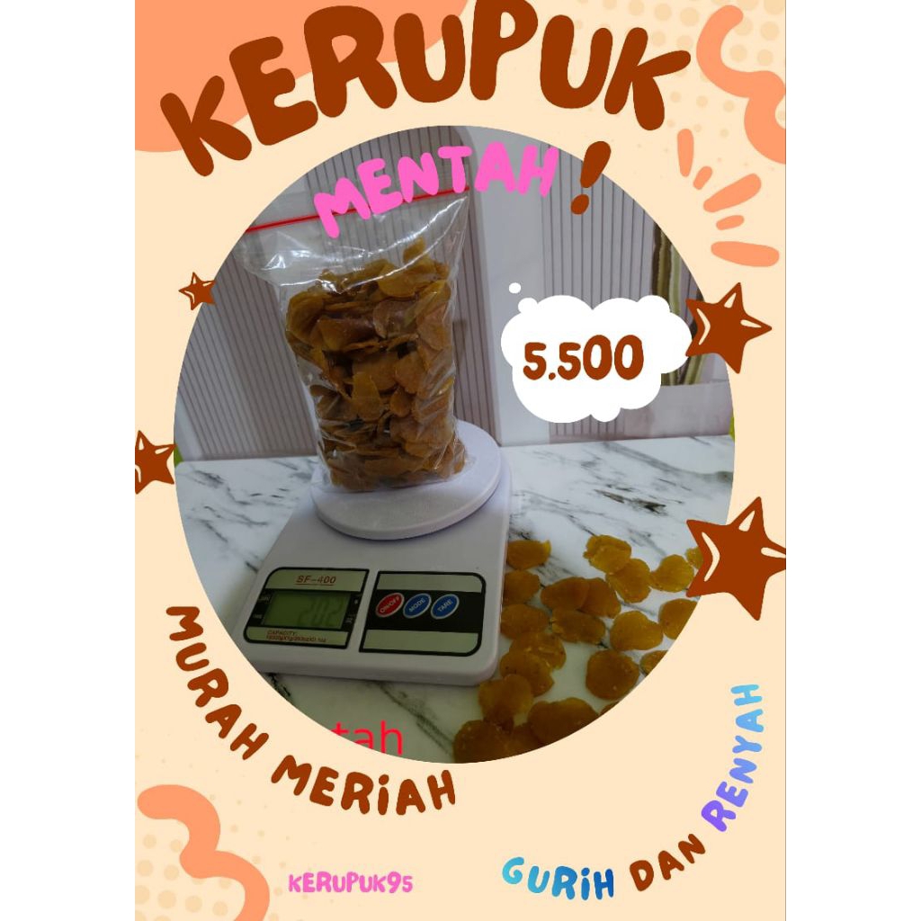 kerupuk gendar / puli premium dan enak bentuk bulat bulat