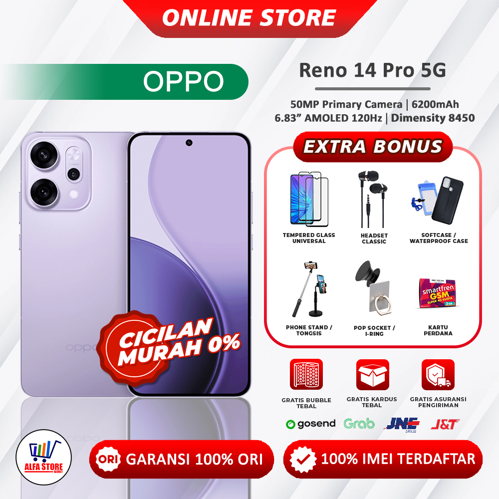 OPPO RENO 14 PRO 5G RAM 12/512GB Reno 15 Pro Max GARANSI RESMI