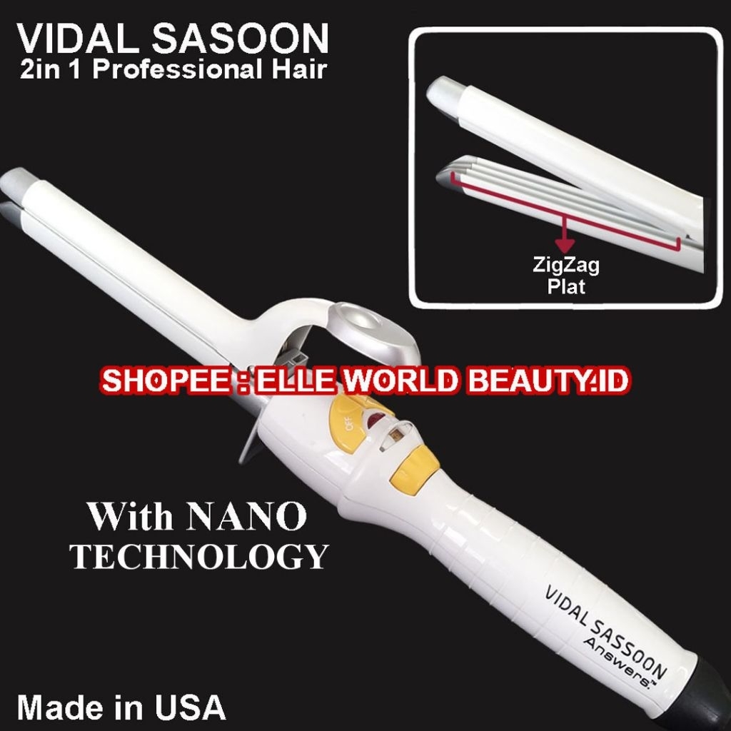 VIDAL SASSOON : ALAT CATOK RAMBUT AKAR 2 FUNGSI - CATOK RAMBUT 2IN 1 GENTENG GERIGI ALAT CATOKAN RAM