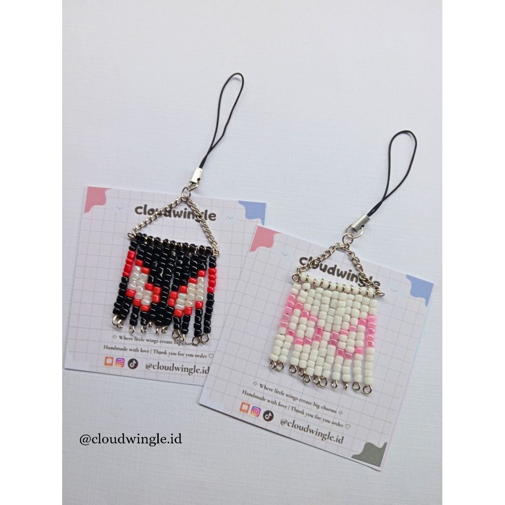 Gantungan kunci Spiderman/ Keychain mank couple-keychain manik -keychain couple -phonestrap